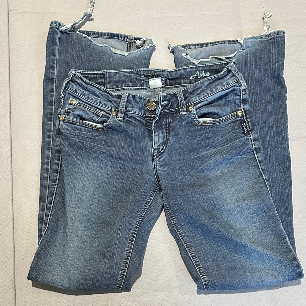 Silver Aiko Women's Classic Blue Straight Leg Jeans